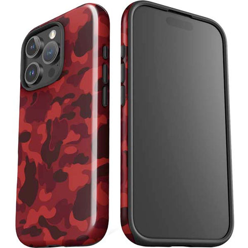 Red Street Camo iPhone 16 Pro Max Impact Case